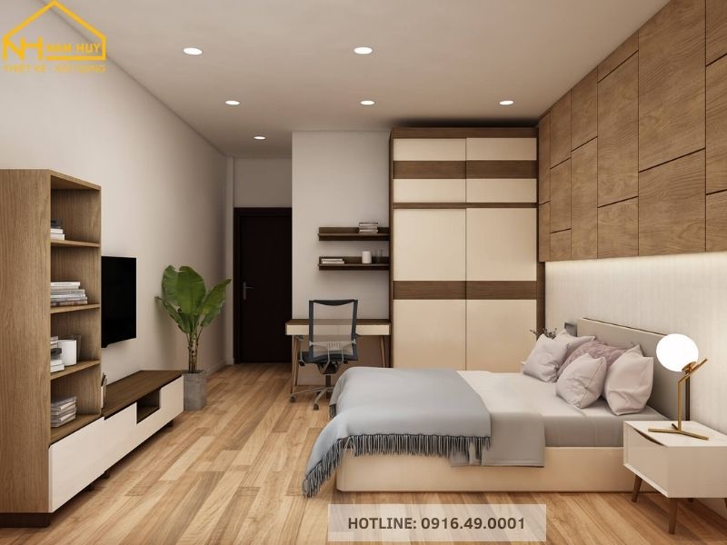 Thiết kế nội thất phòng ngủ theo phong cách tối giản