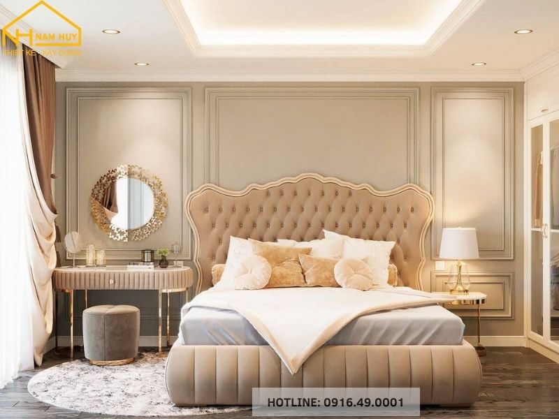 Thiết kế nội thất phòng ngủ với phong cách cổ điển