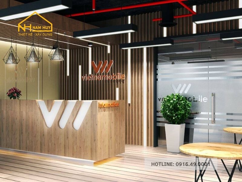 Thiết kế nội thất văn phòng lễ tân