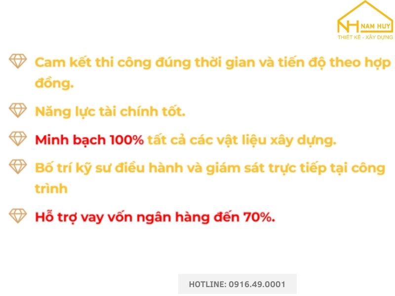 Cam kết thi công đúng thời gian-đảm bảo chất lượng