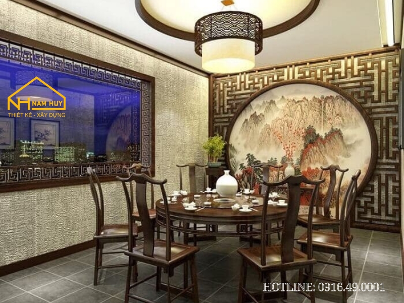 Phòng ăn phong cách Trung Hoa