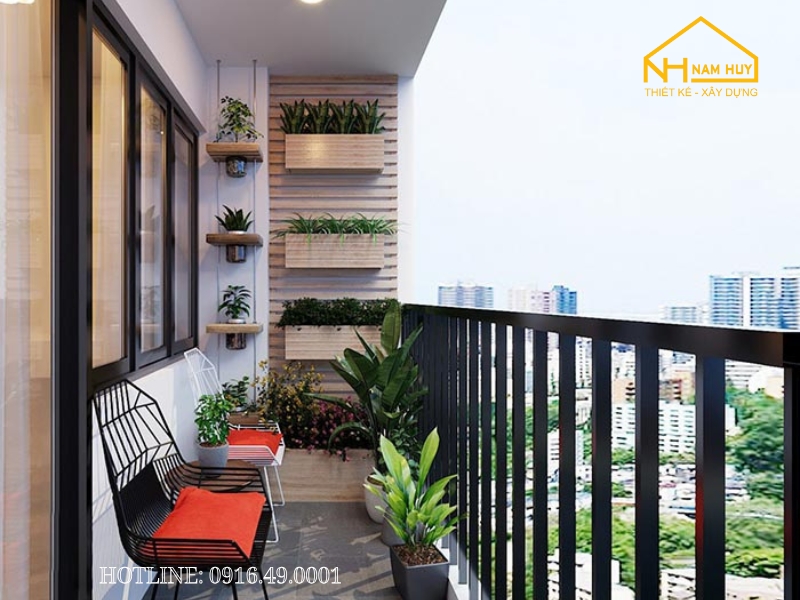 Thiết Kế Ban Công Nhỏ Hẹp Theo Chiều Dọc