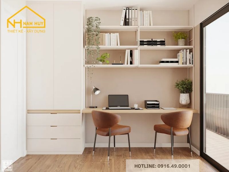Sắp xếp nội thất hợp lý giúp tạo không gian thoải mái khi làm việc