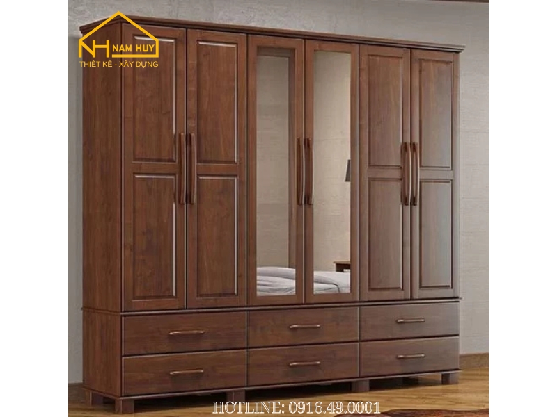 Tủ quần áo tiện lợi với tay nắm lớn, thiết kế dễ sử dụng và an toàn
