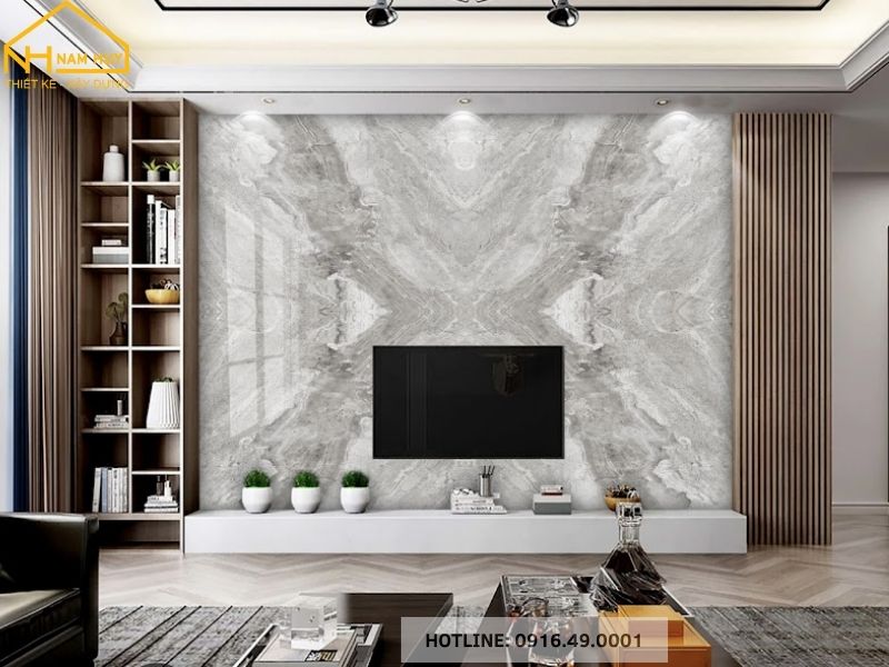 Bức tranh đá ốp tường không chỉ đẹp mà còn mang đến cảm giác mát lạnh và thoải mái