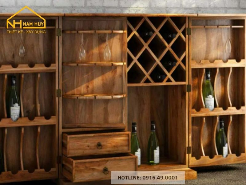 Thiết kế thông minh, có thể kết hợp nhiều chức năng như trưng bày, lưu trữ, ngăn kéo phụ