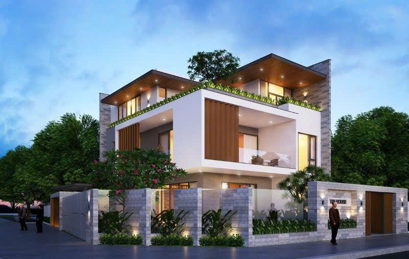 Thiết kế nhà 2 mặt tiền