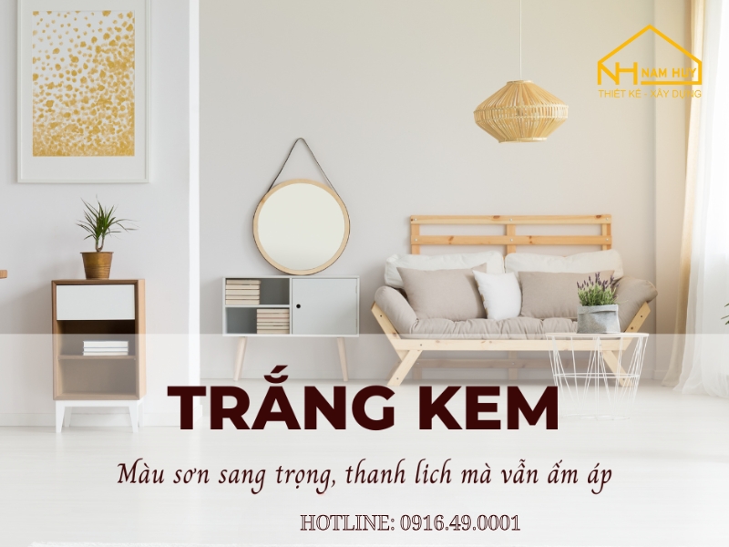 Màu trắng kem – Nhẹ nhàng nhưng không đơn điệu