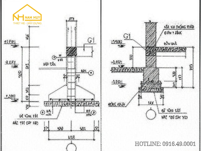 Sơ đồ luồng truyền tải trọng trong hệ thống kết cấu từ sàn đến móng thông qua dầm và cột