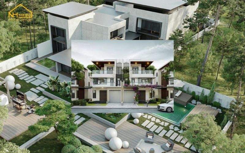 Biệt thự song lập hiện đại